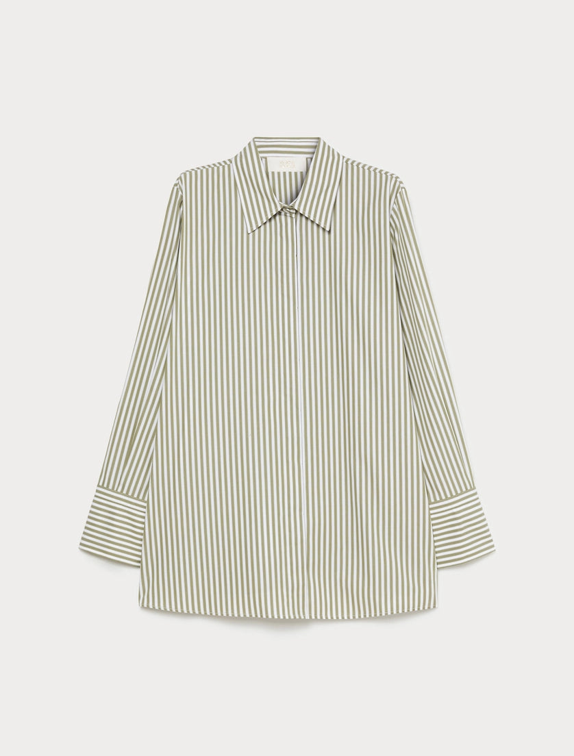 marina rinaldi Striped poplin tunic