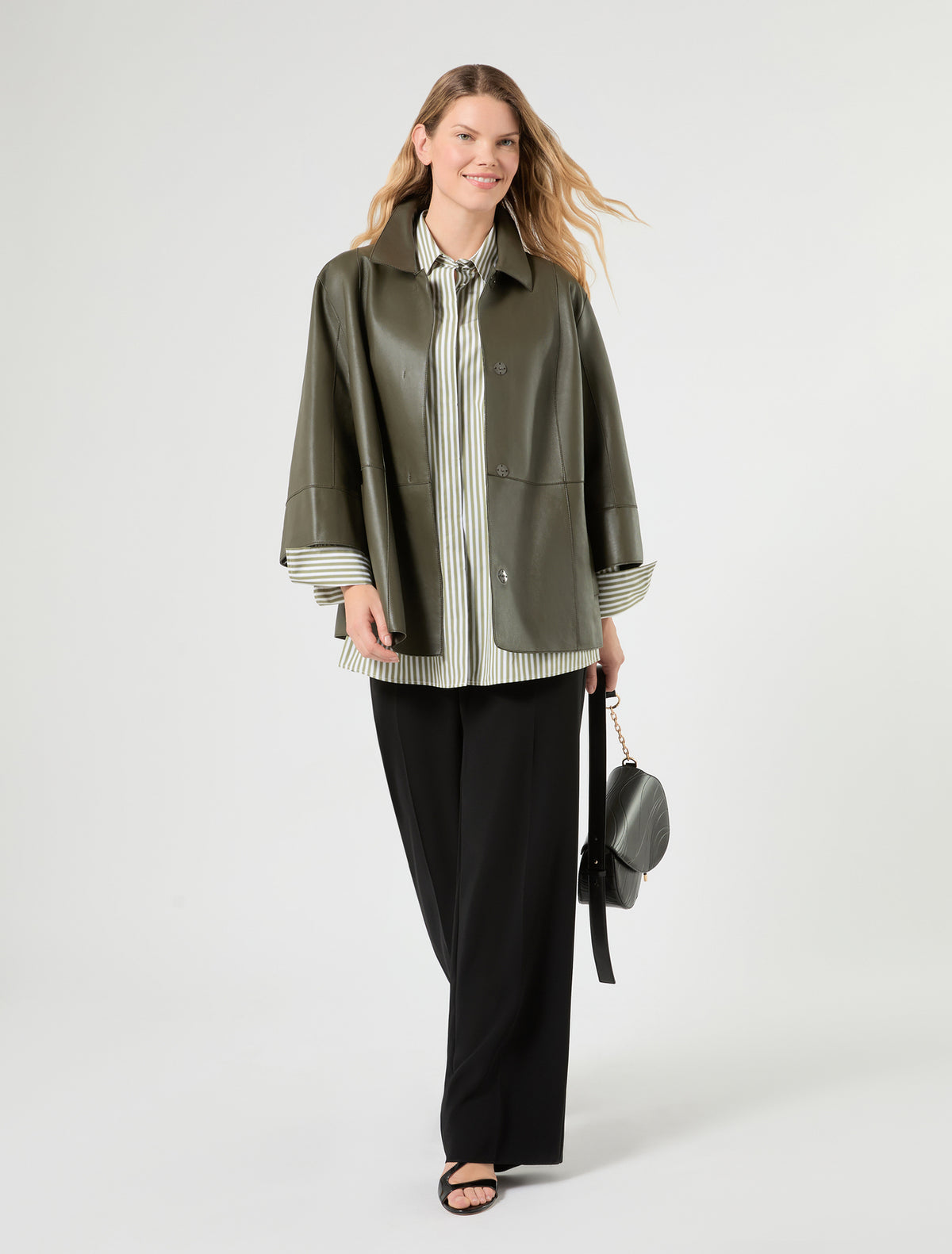 Marina Rinaldi striped poplin tunic for woman