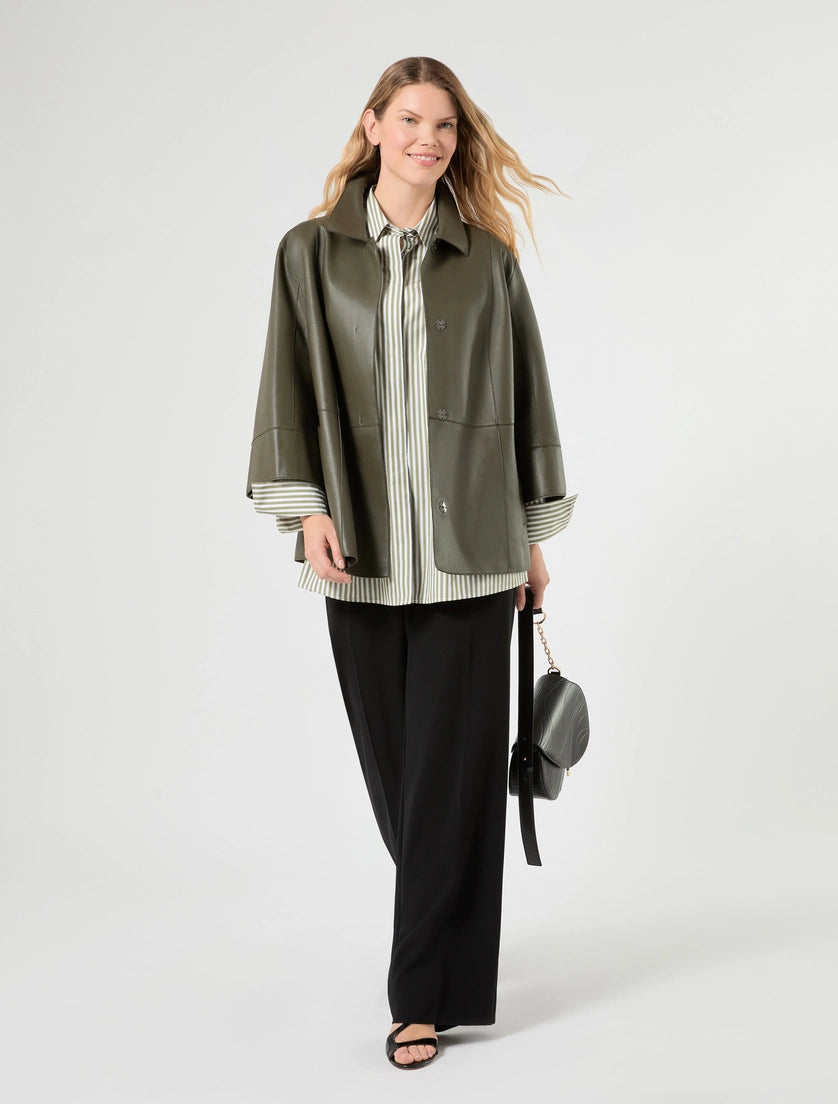 Striped poplin tunic