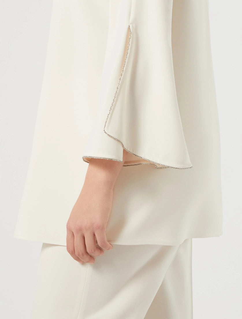 marina rinaldi Rhinestone-adorned cady tunic