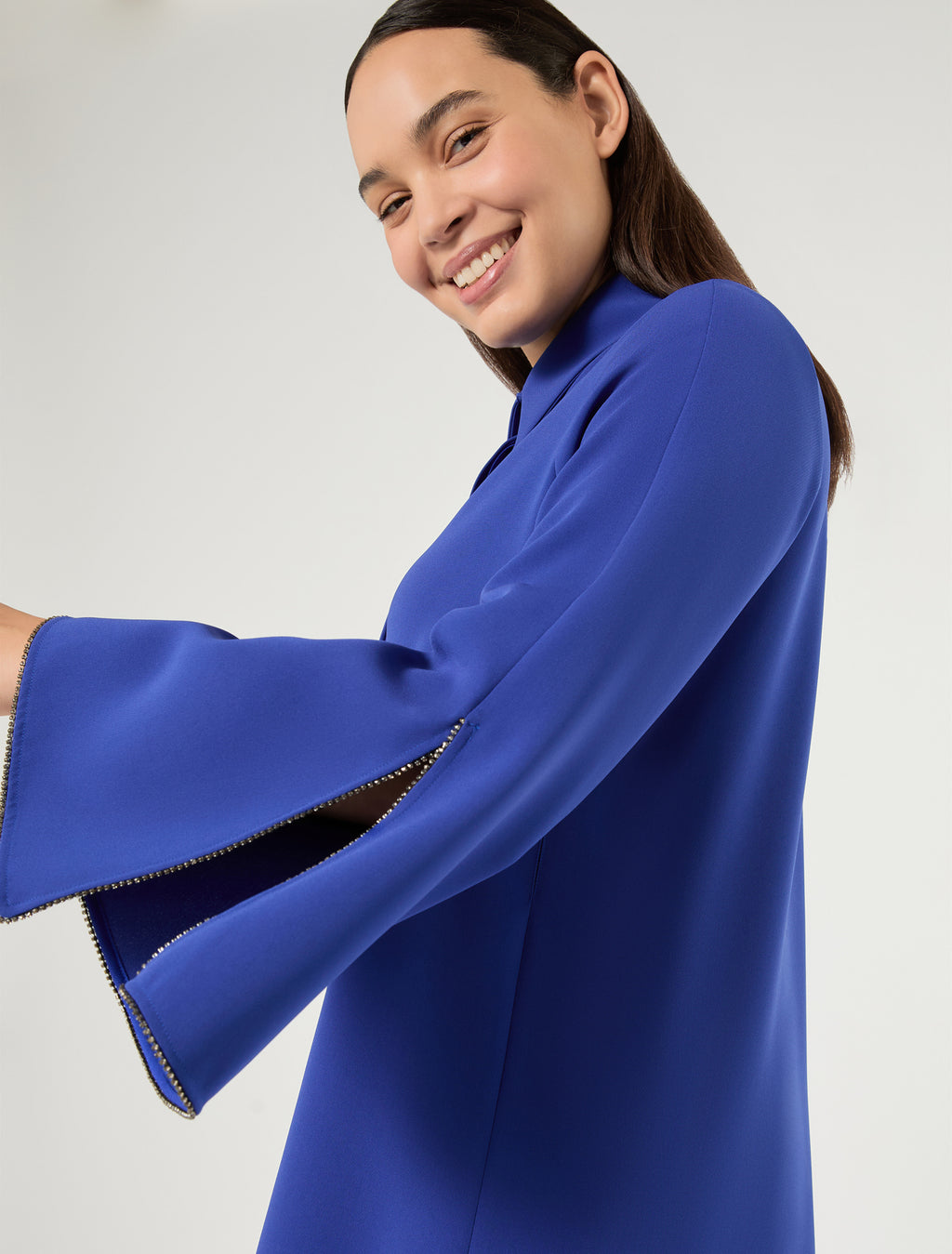 Marina Rinaldi rhinestone-adorned cady tunic for woman