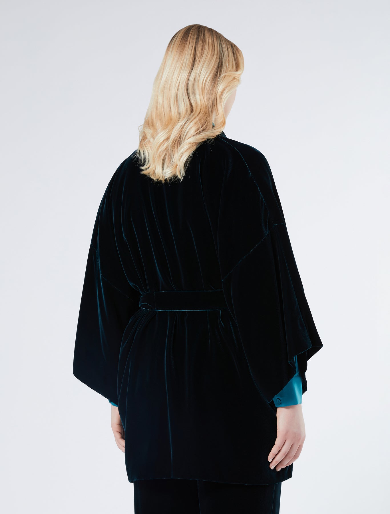 Velvet open-front tunic