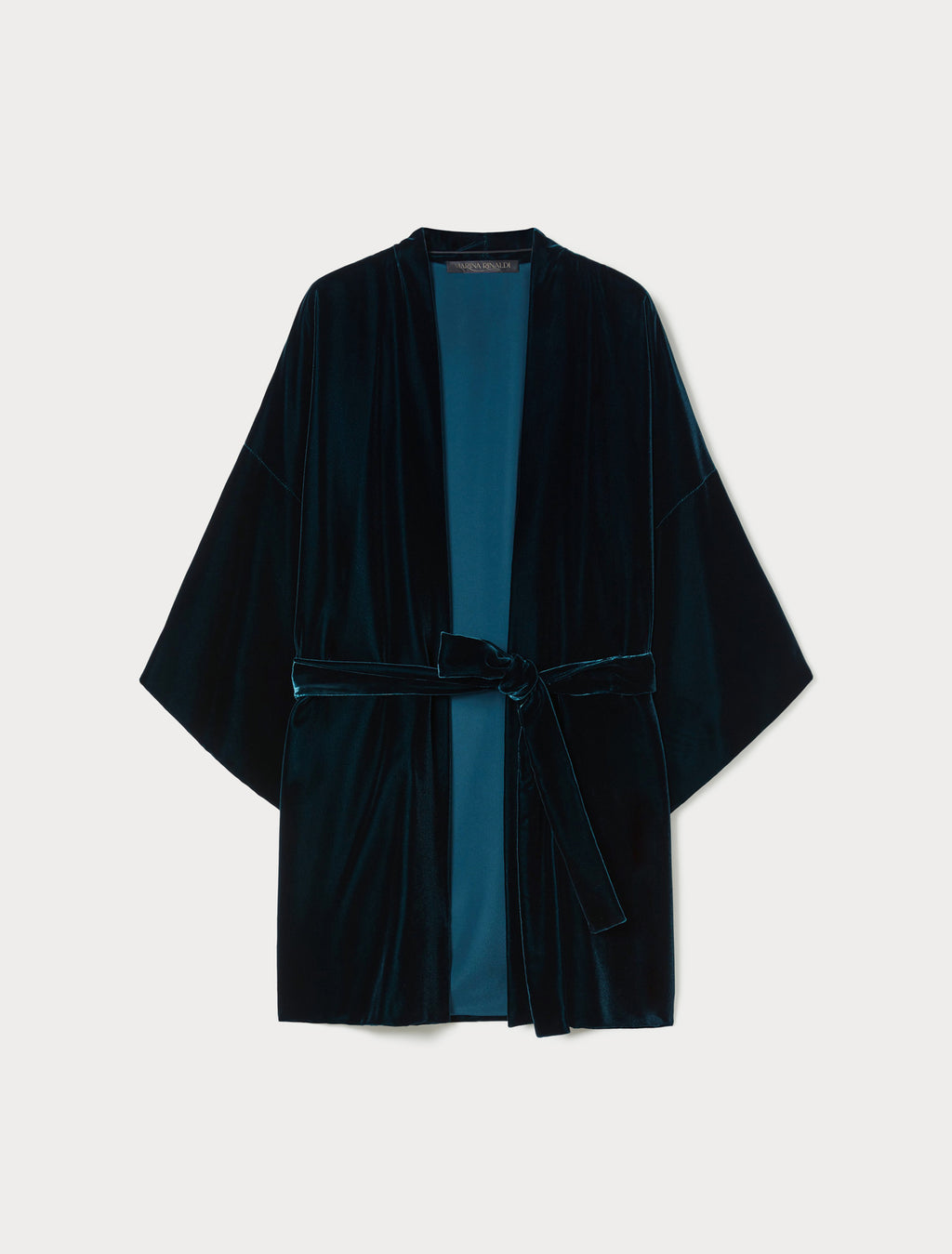 Velvet open-front tunic