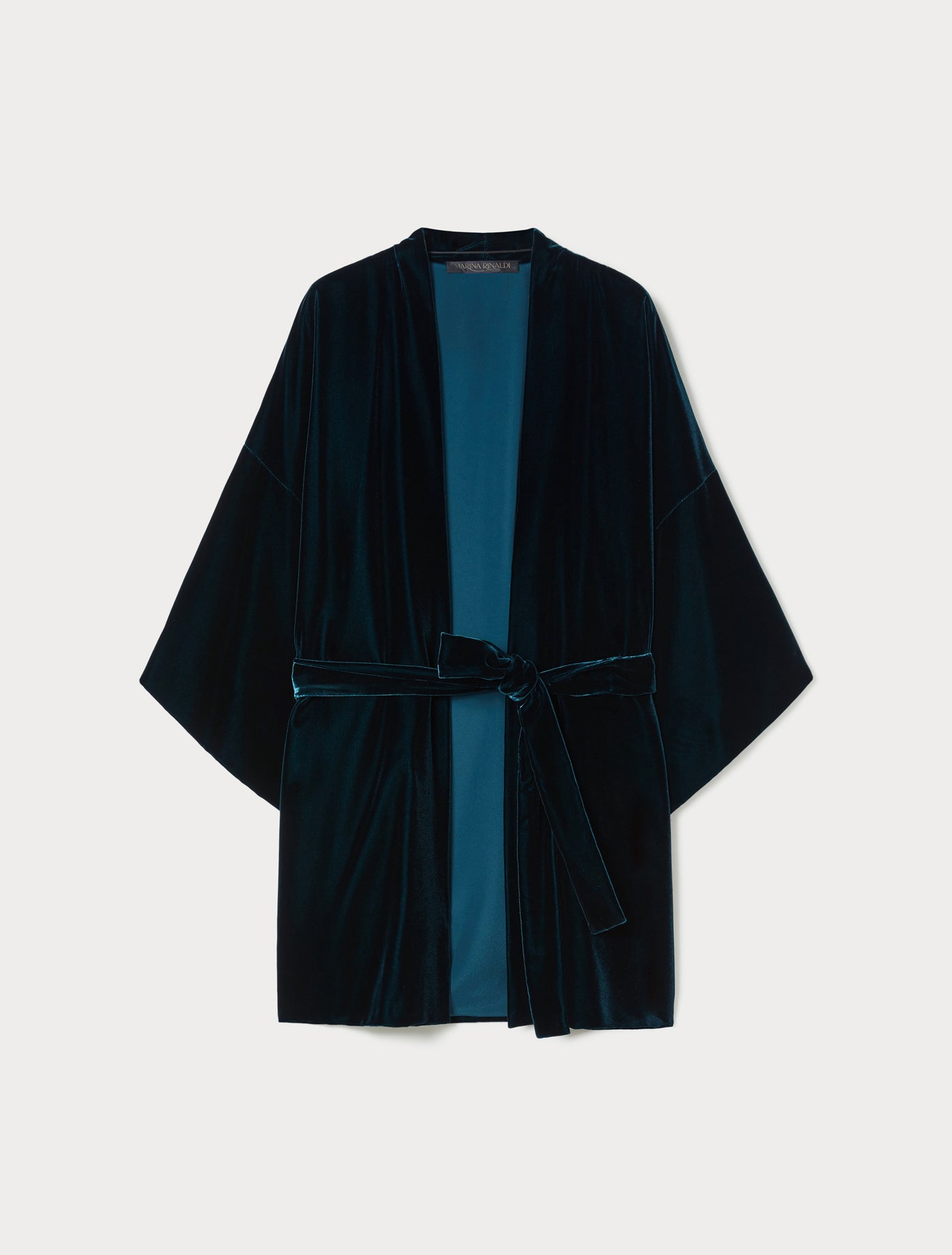 Velvet open-front tunic