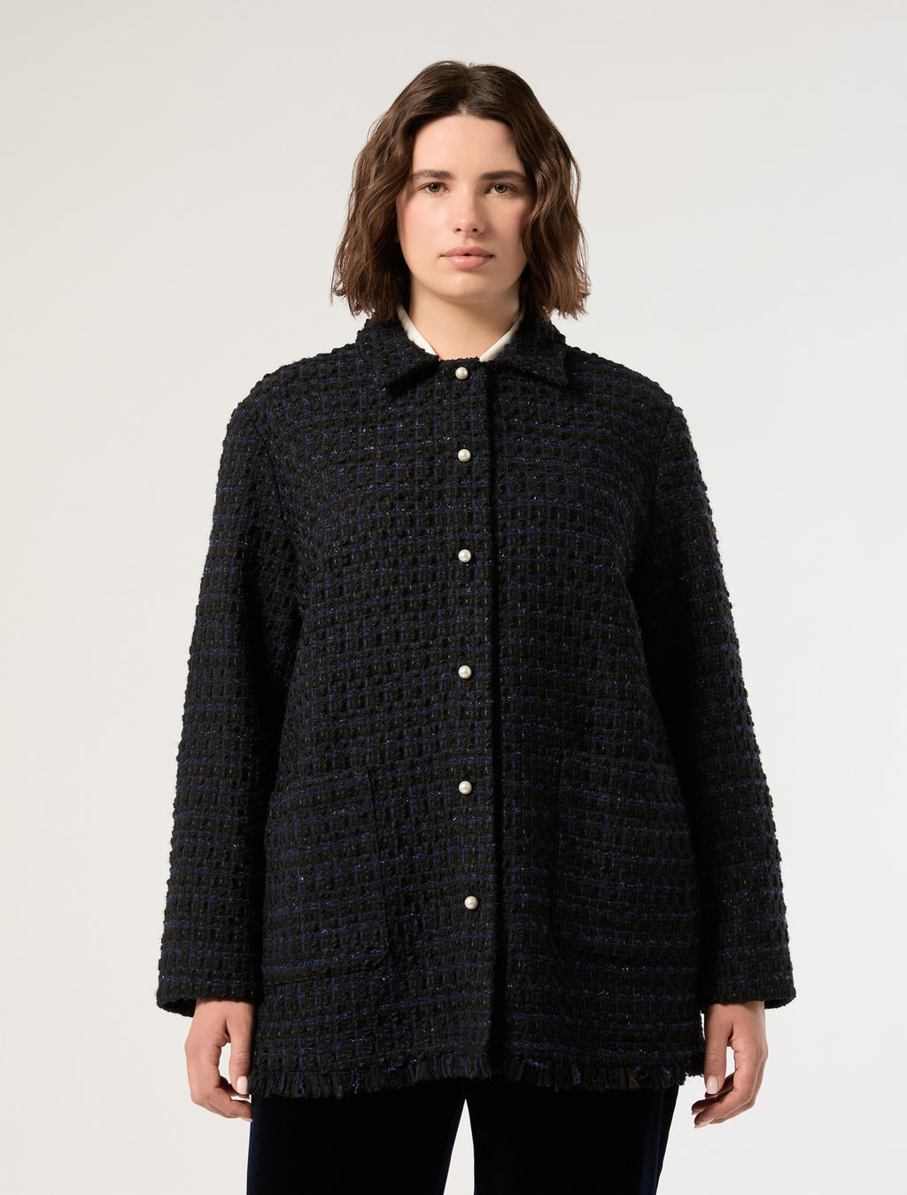 Marina Rinaldi bouclé fabric tunic for woman