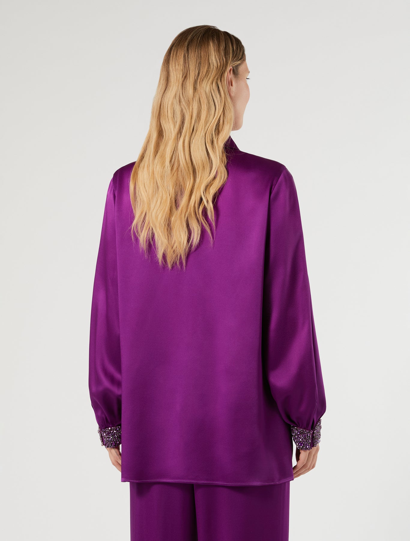 Marina Rinaldi crepe envers satin blouse for woman