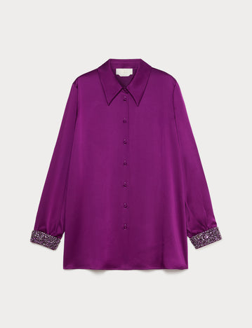 Marina Rinaldi crepe envers satin blouse for woman