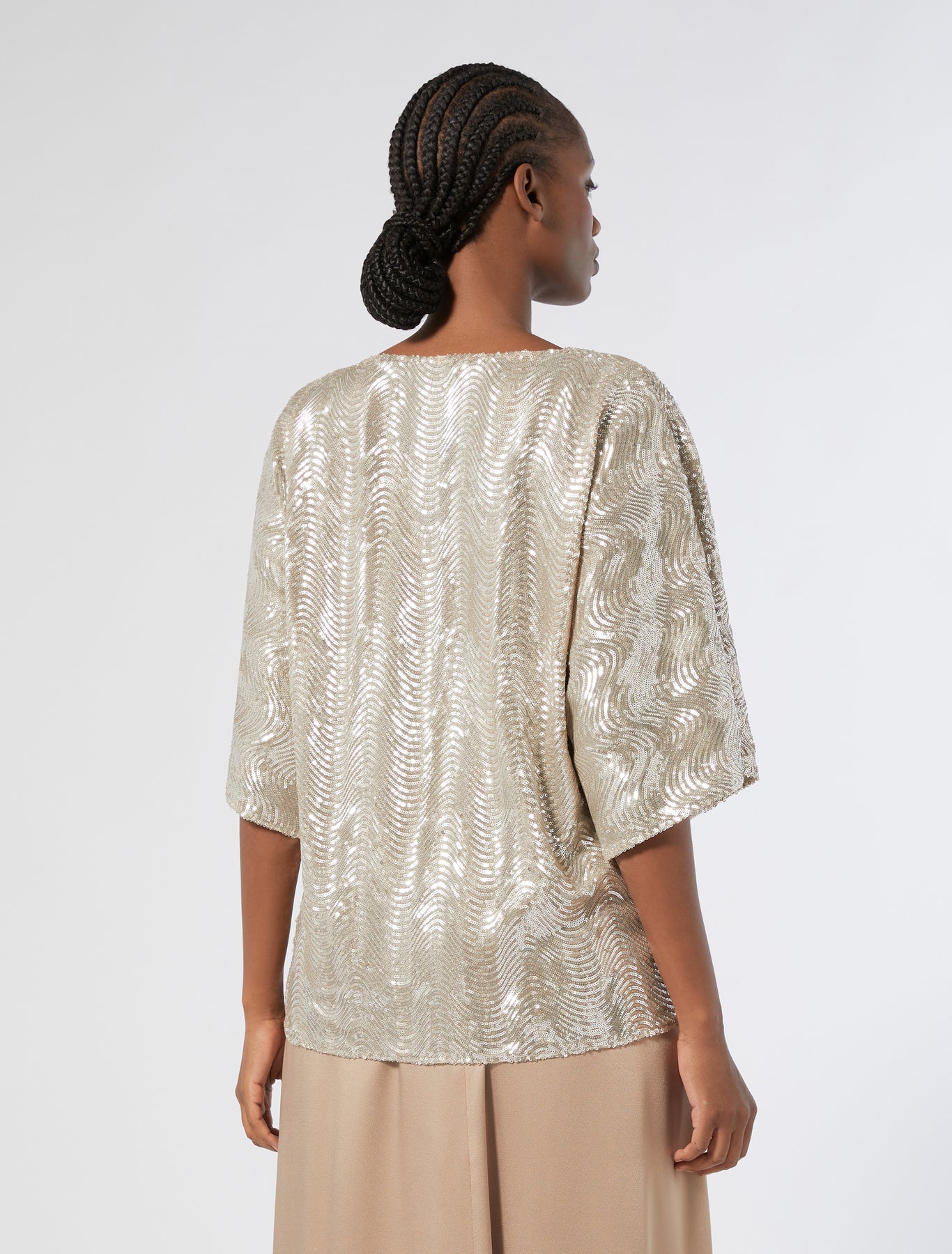 marina rinaldi sequin blouse for woman