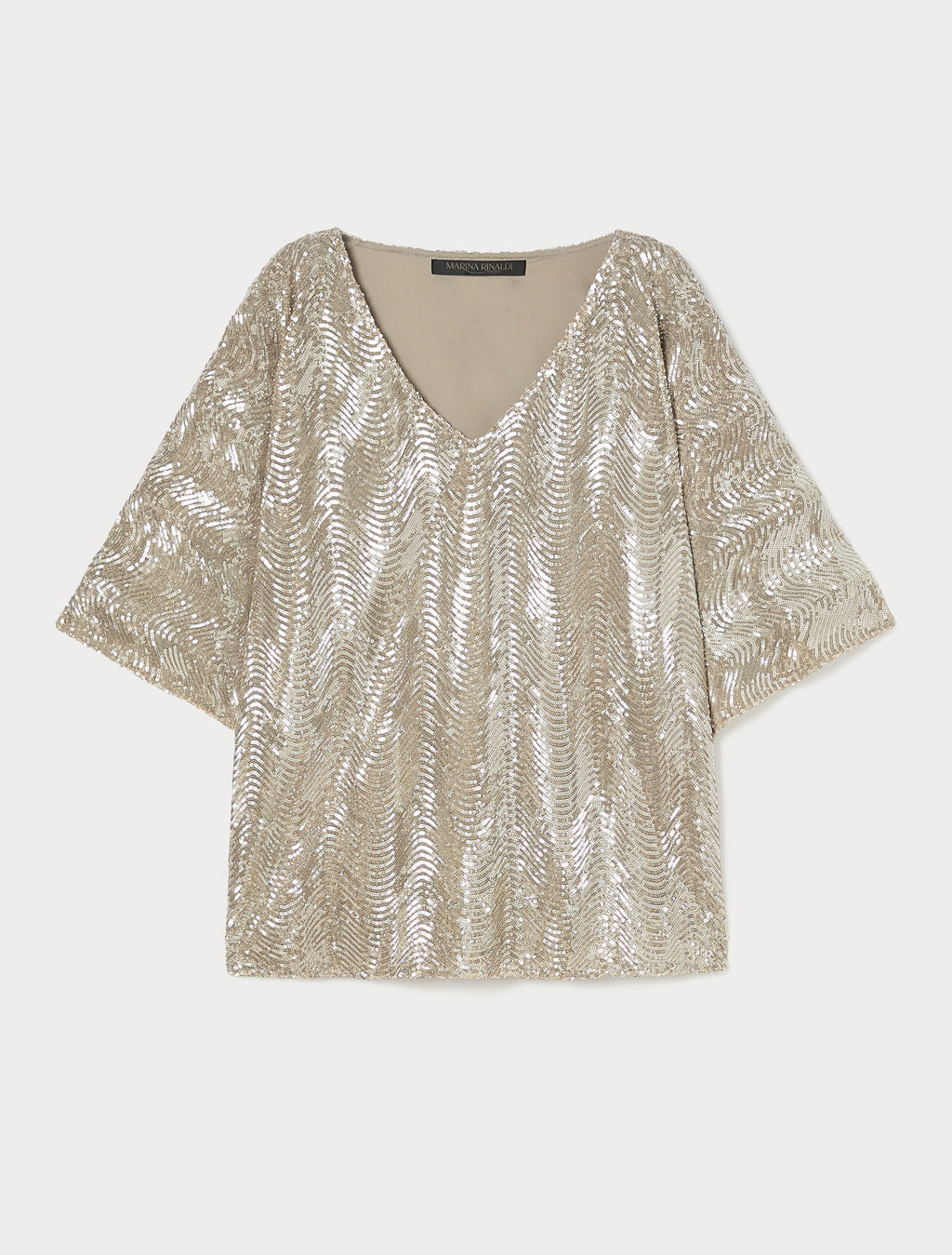 marina rinaldi sequin blouse for woman