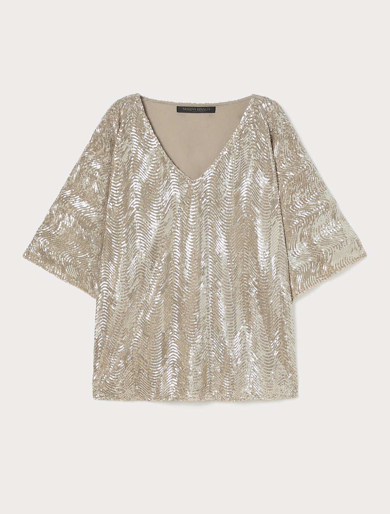 marina rinaldi sequin blouse for woman