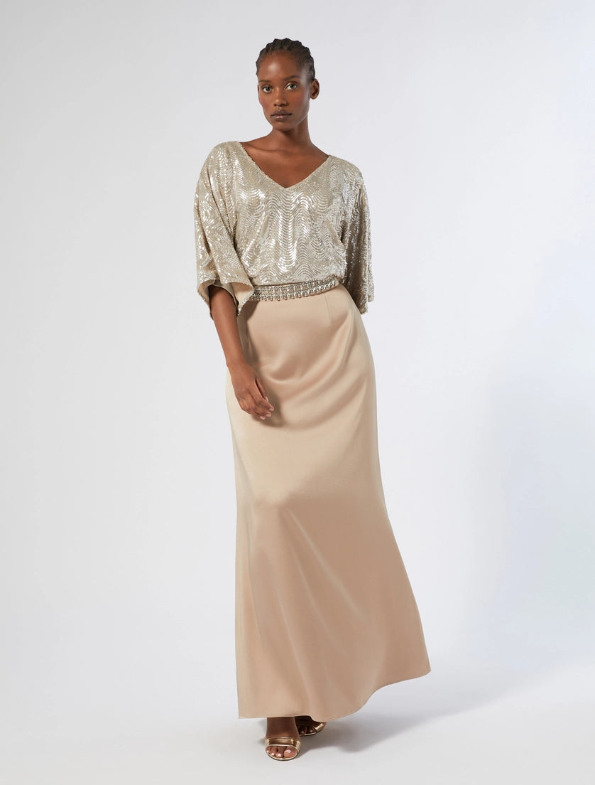 marina rinaldi sequin blouse for woman