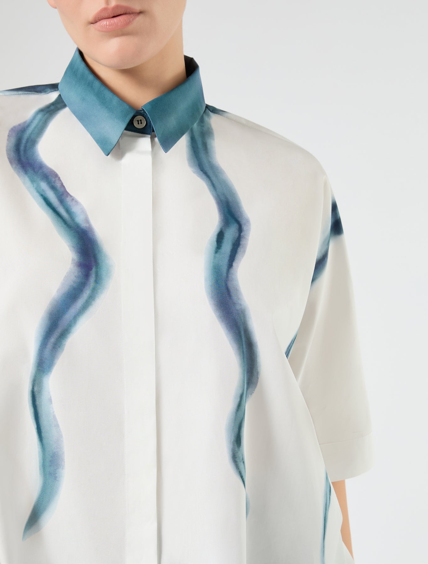 marina rinaldi cotton poplin tunic for woman