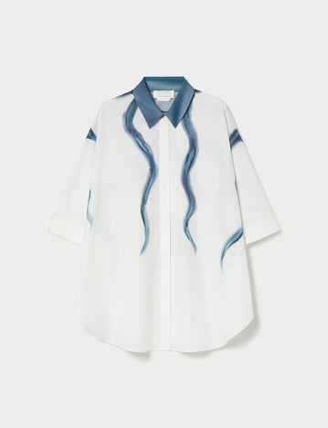 marina rinaldi cotton poplin tunic for woman