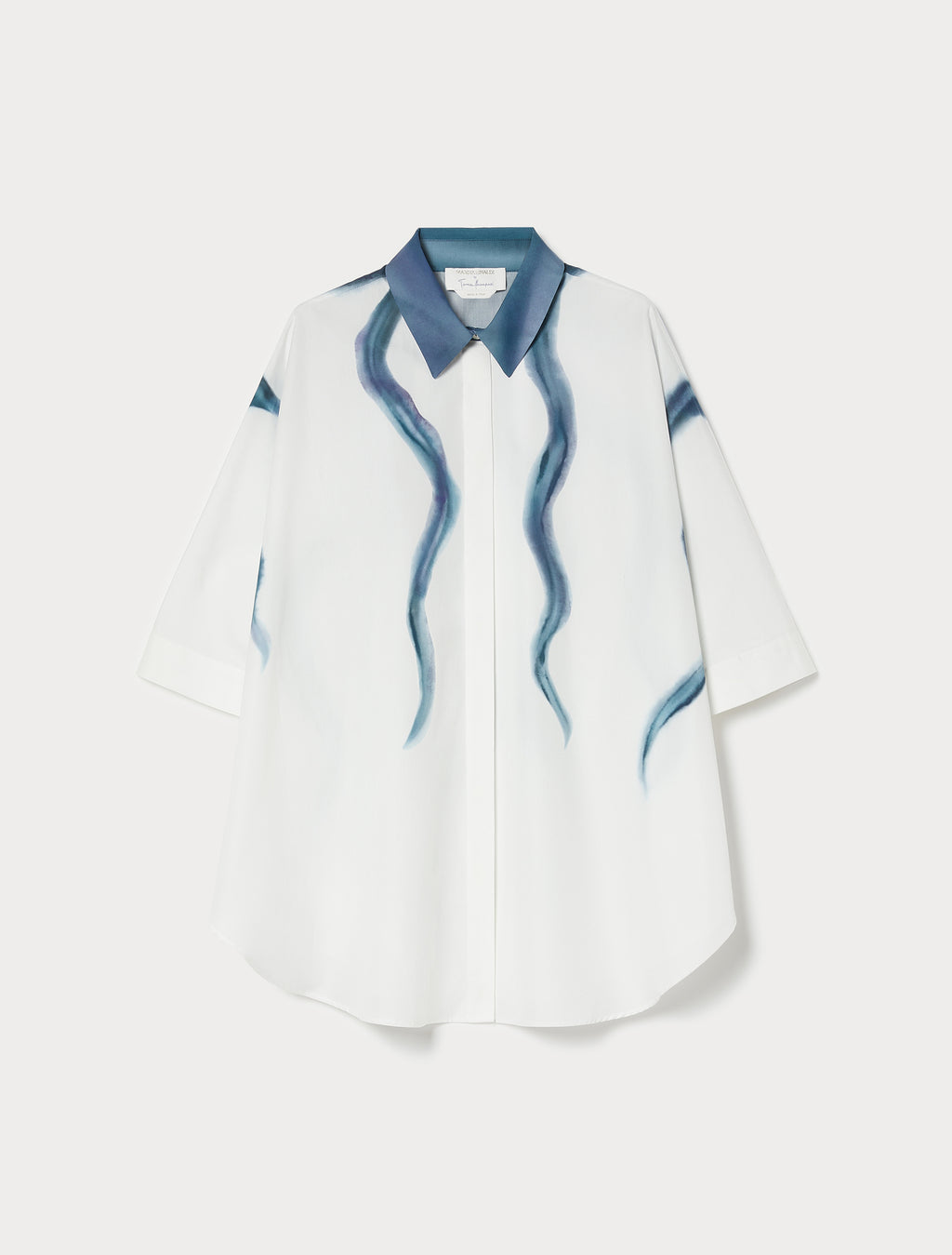 marina rinaldi cotton poplin tunic for woman