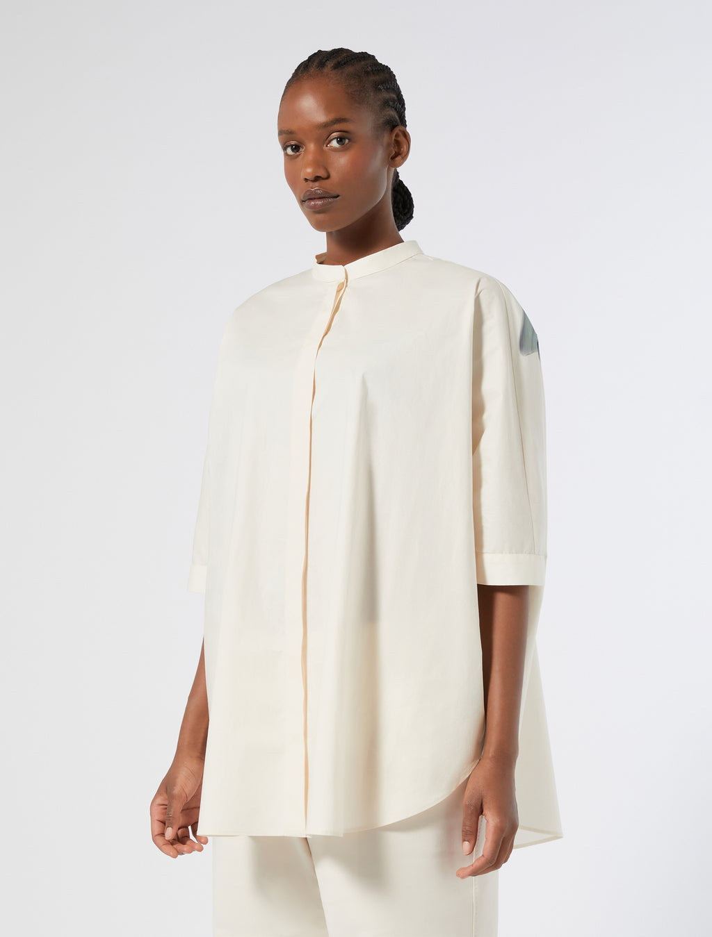 Poplin tunic with print