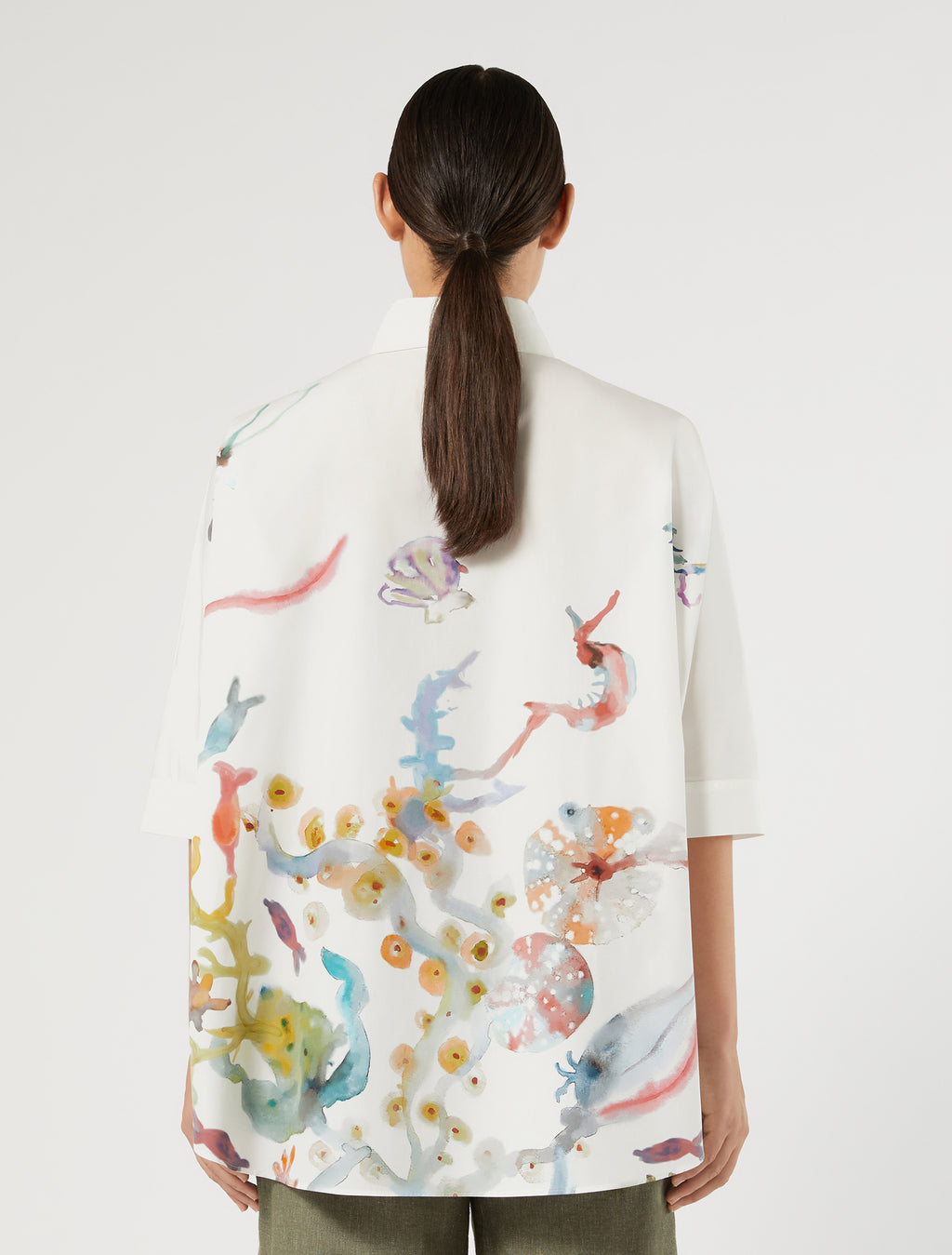 marina rinaldi cotton poplin tunic for woman