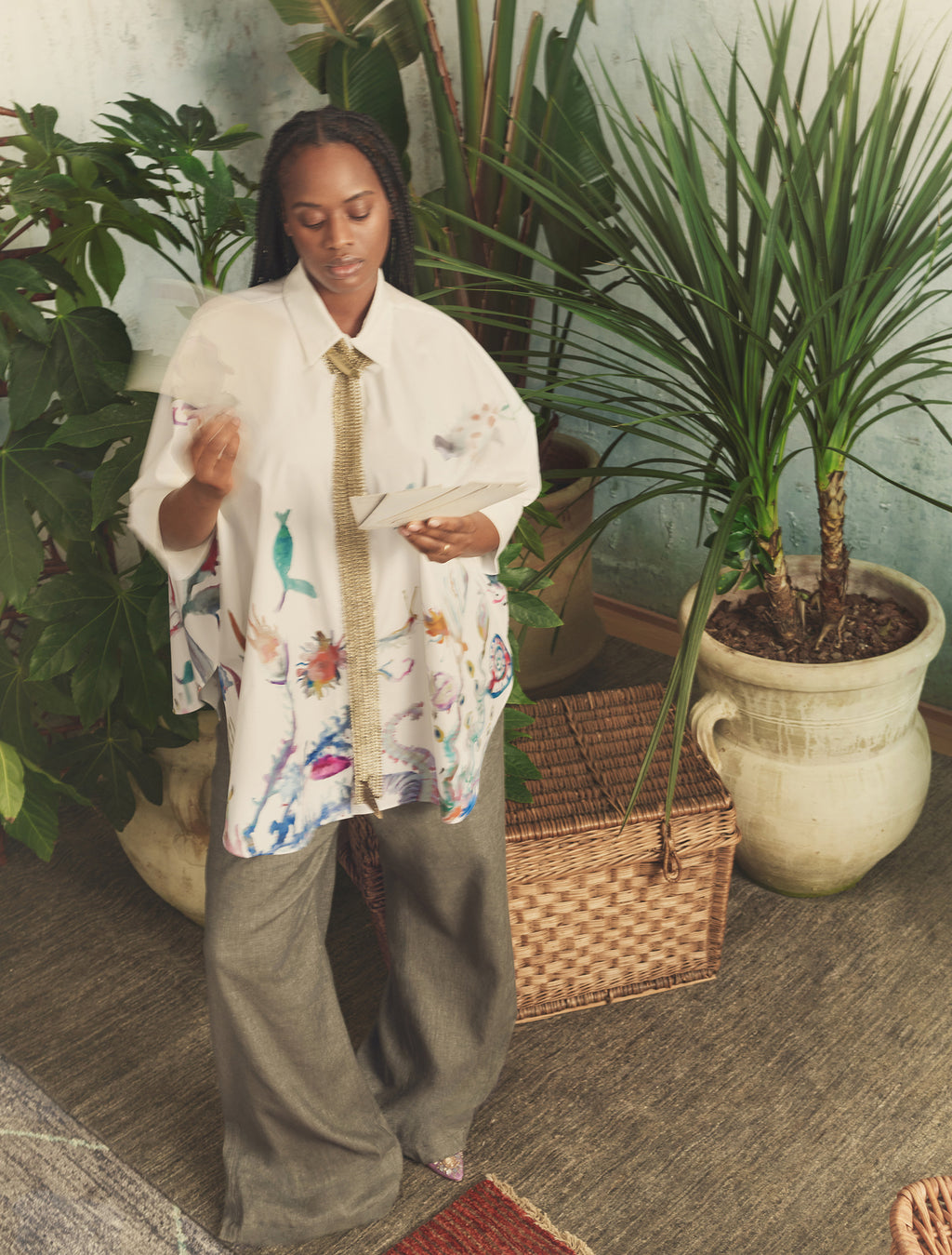 Marina Rinaldi cotton poplin tunic for woman