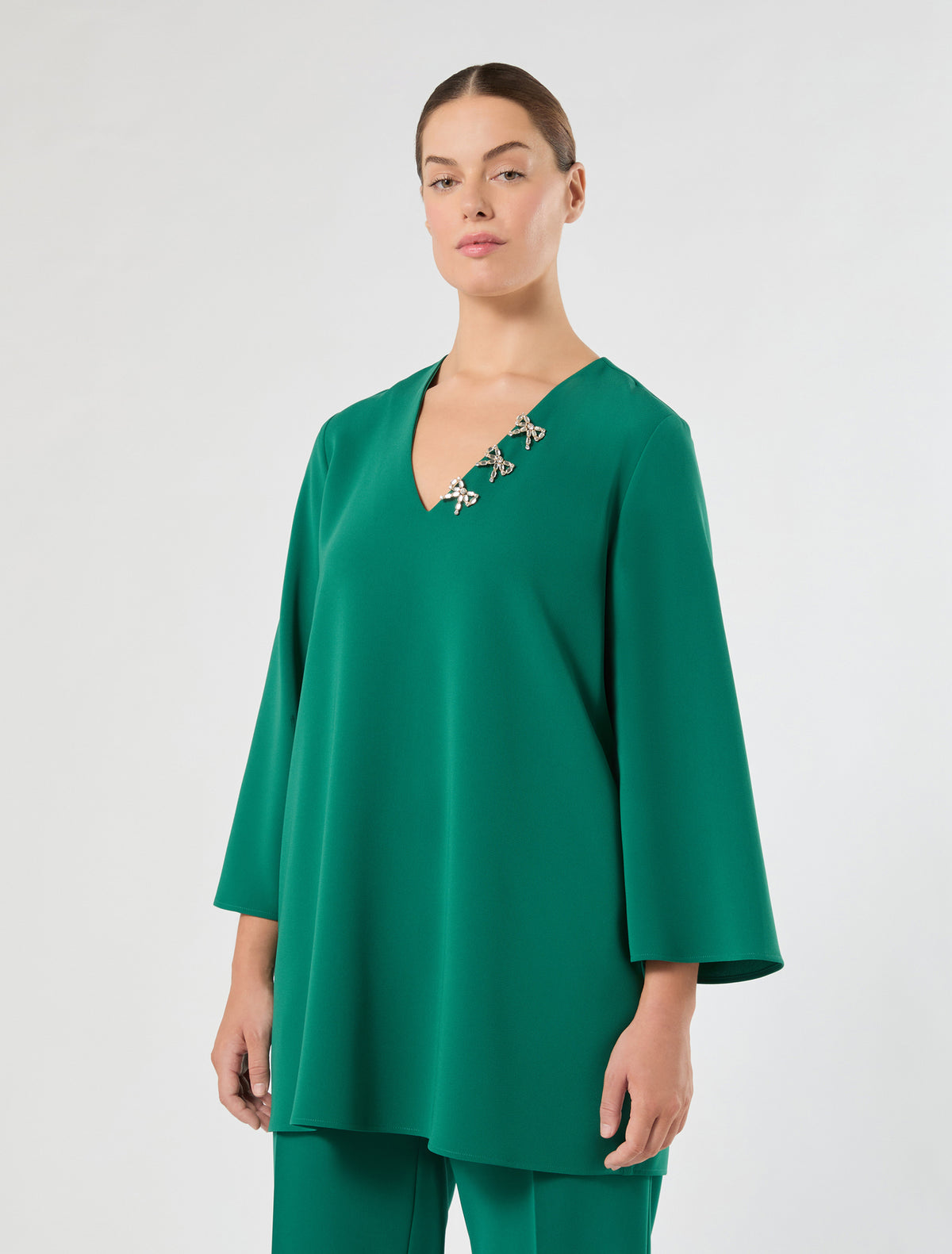 Marina Rinaldi embroidered cady tunic for woman