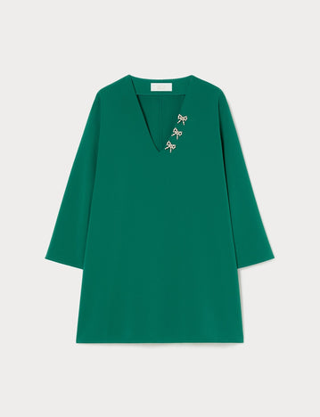 Embroidered cady tunic