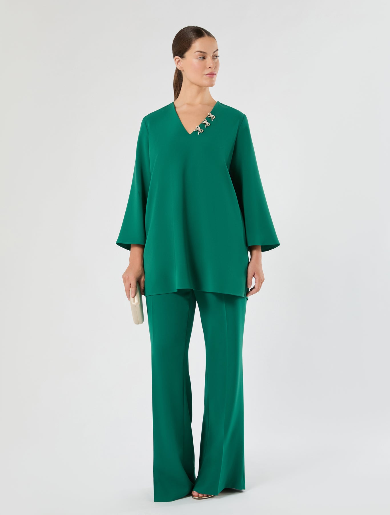Marina Rinaldi embroidered cady tunic for woman