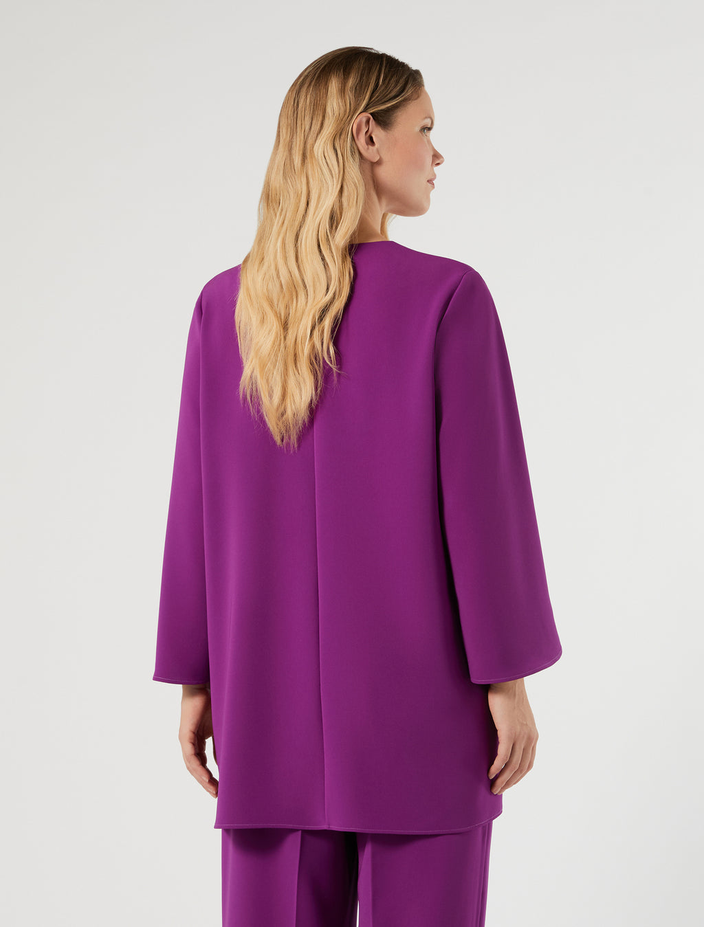 marina rinaldi embroidered cady tunic for woman