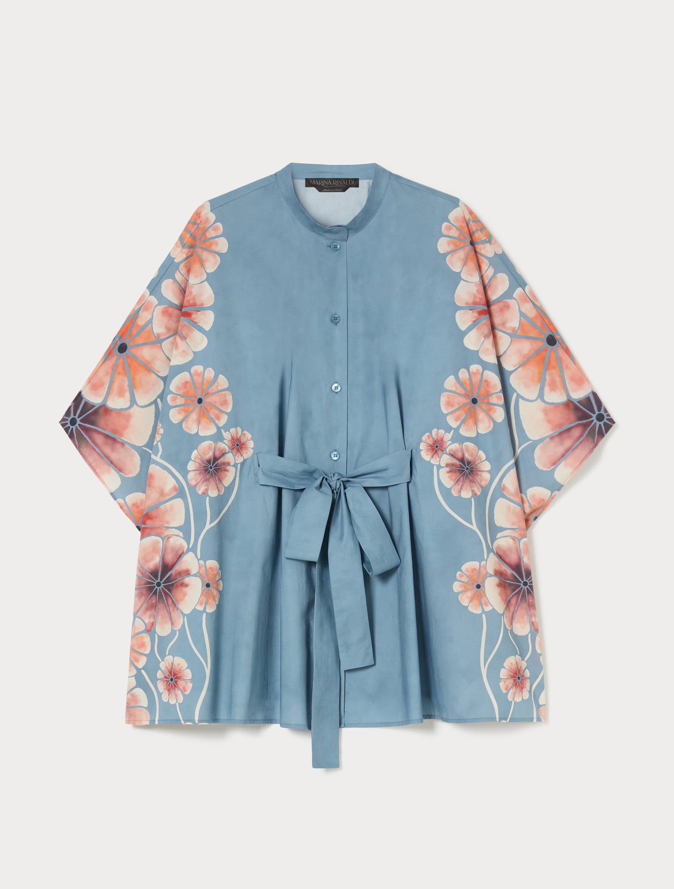 Poplin tunic with print