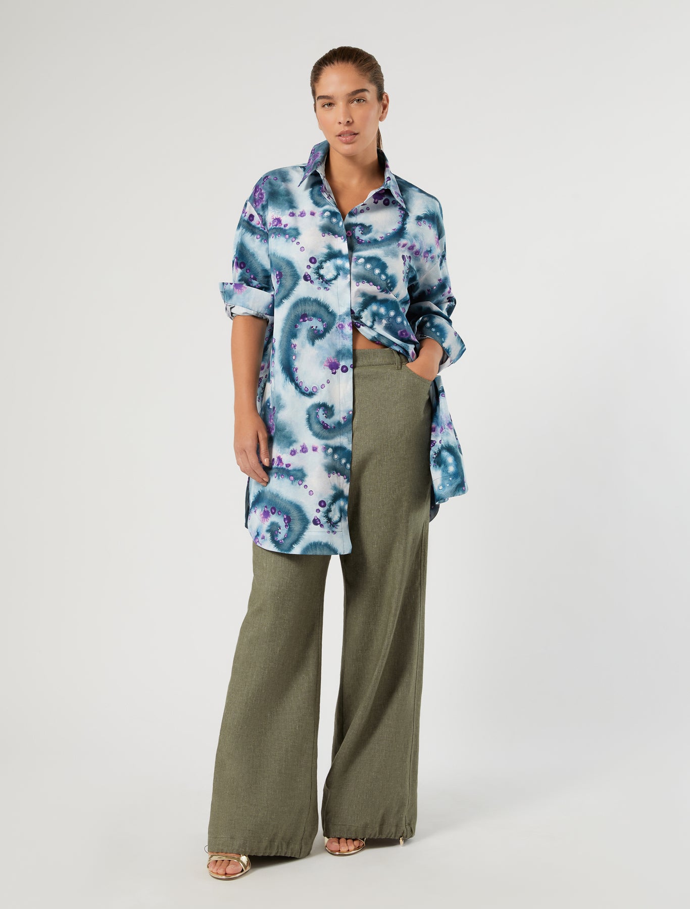 Marina Rinaldi cotton poplin tunic for woman