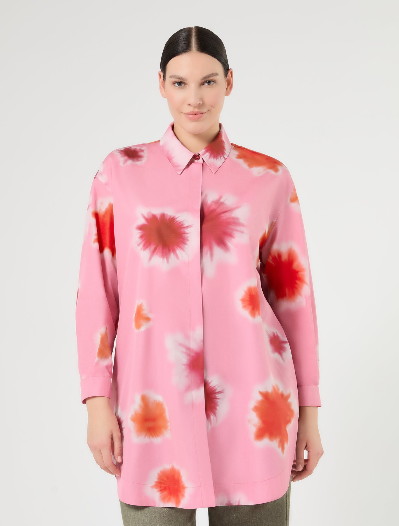 marina rinaldi cotton poplin tunic for woman