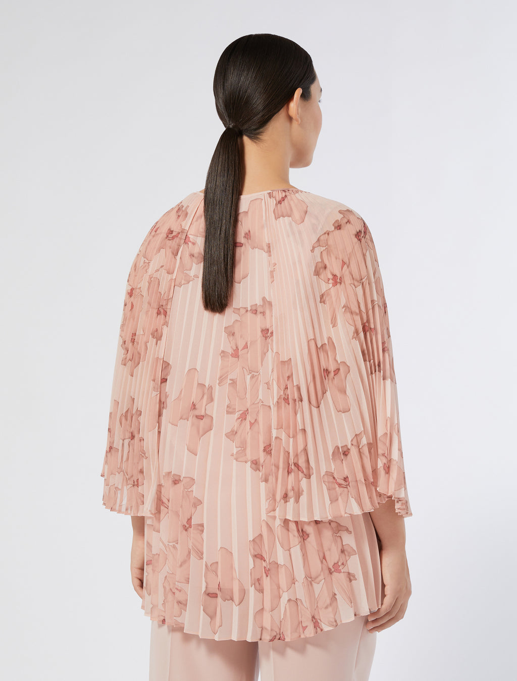 Pleated georgette tunic