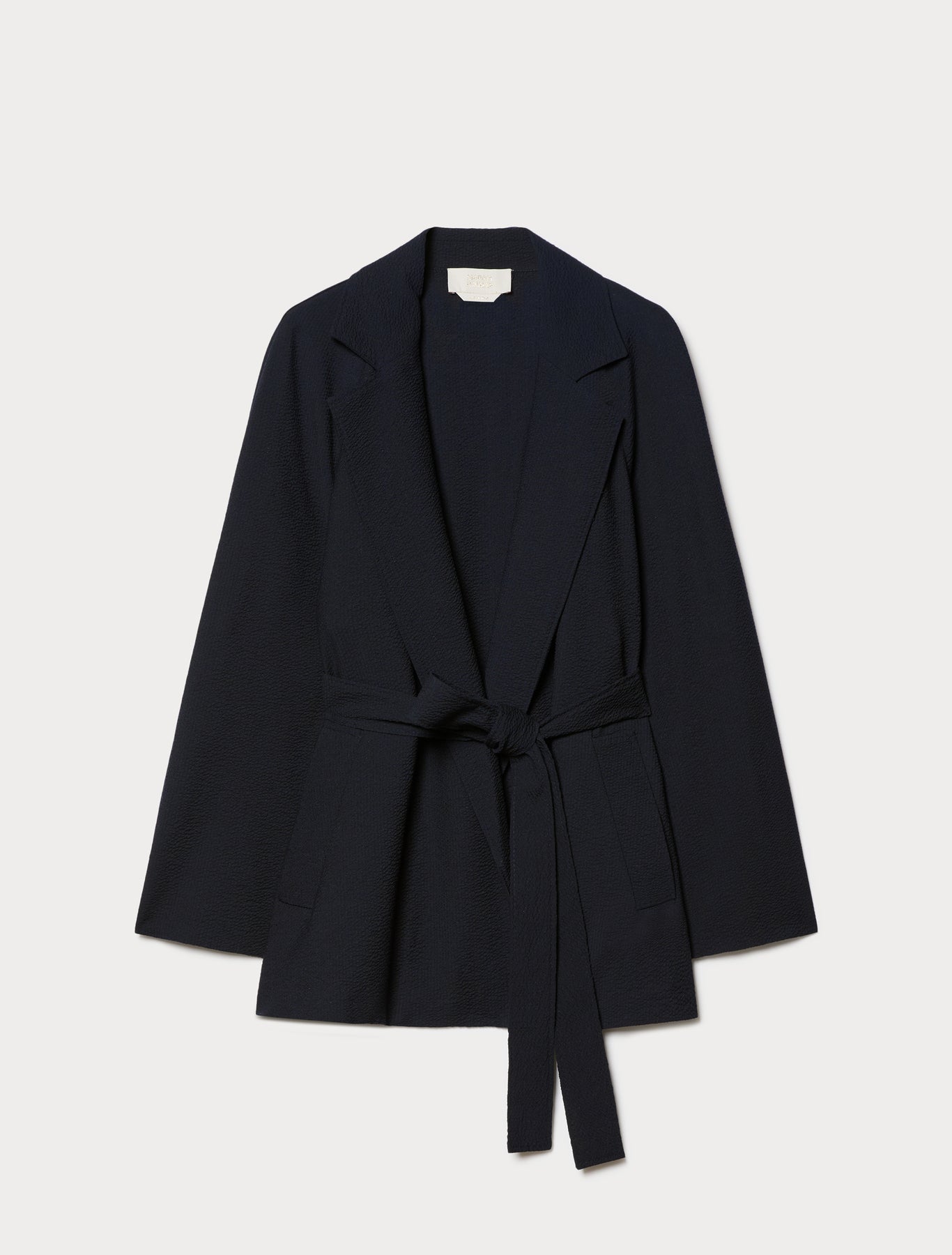 Marina Rinaldi seersucker open-front tunic for woman