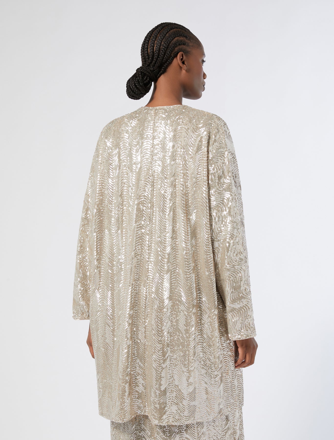 Sequin duster coat