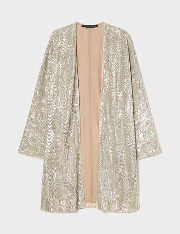 Sequin duster coat