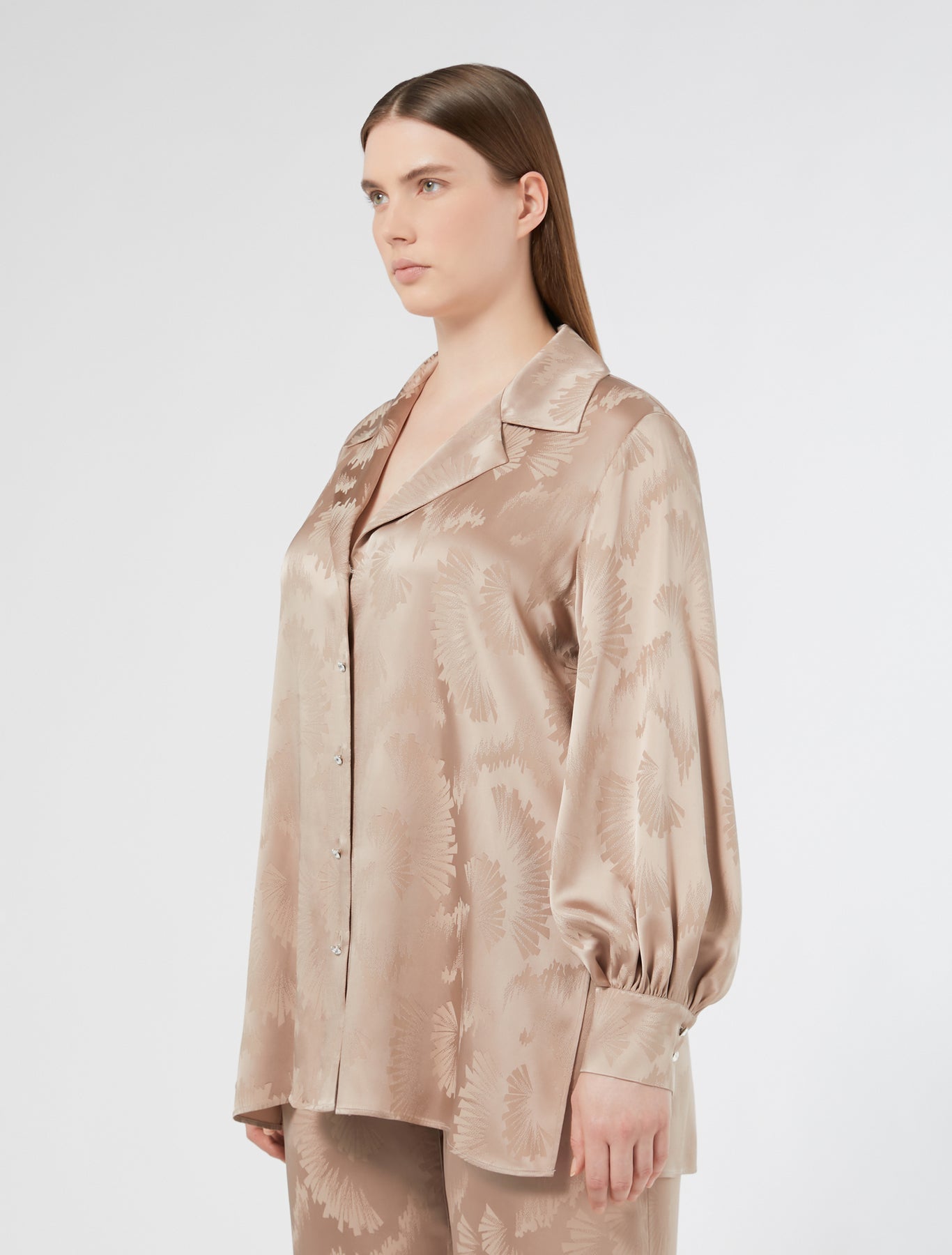 Jacquard satin shirt