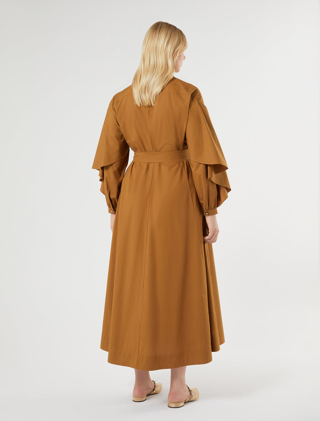 Long cotton poplin dress