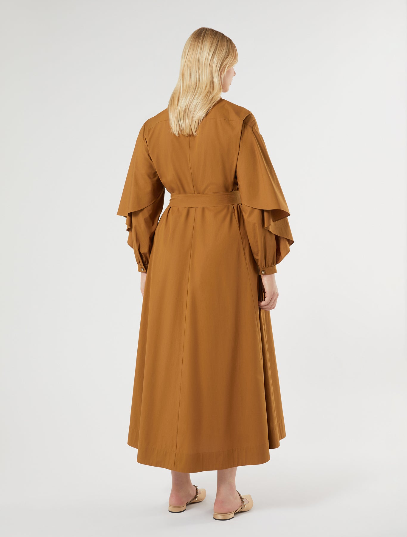 Long cotton poplin dress