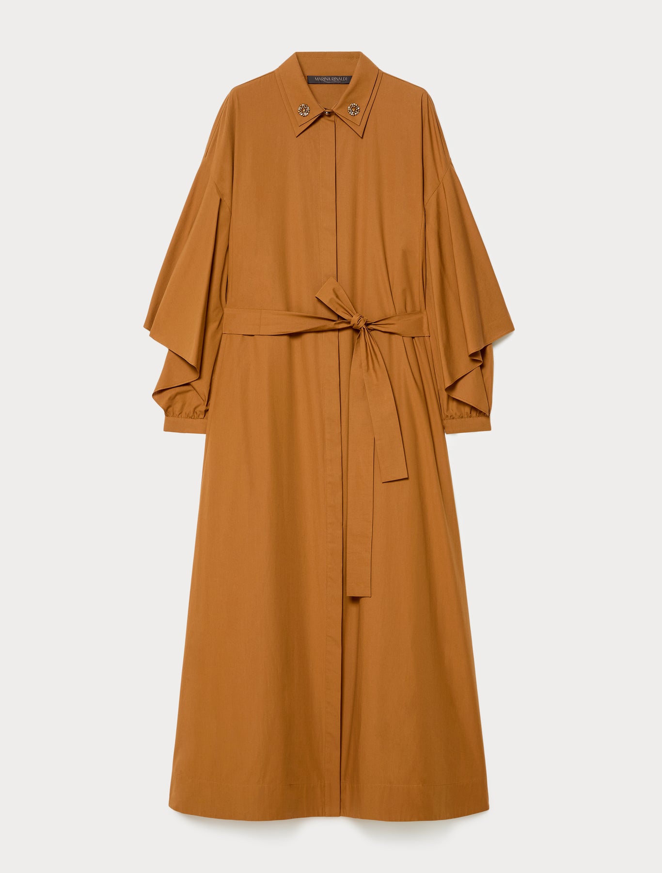 Long cotton poplin dress