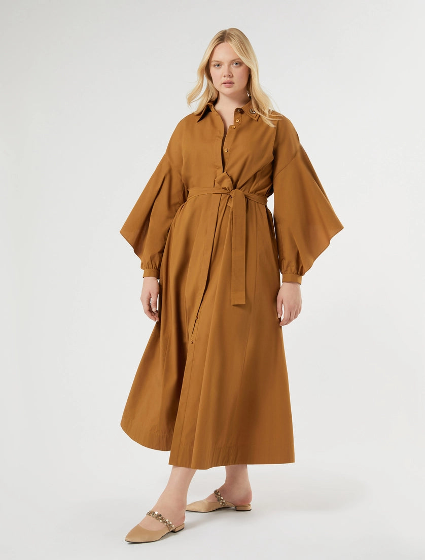 Long cotton poplin dress
