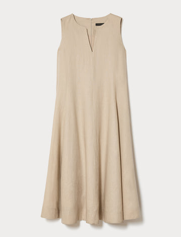 marina rinaldi linen canvas dress for woman