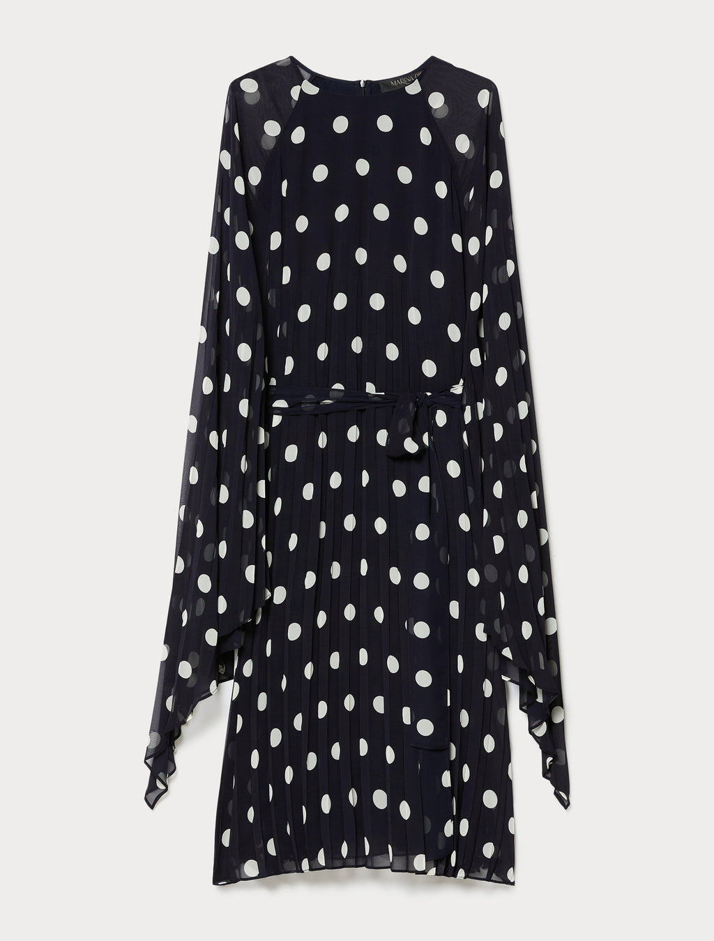 marina rinaldi polka dot georgette dress for woman