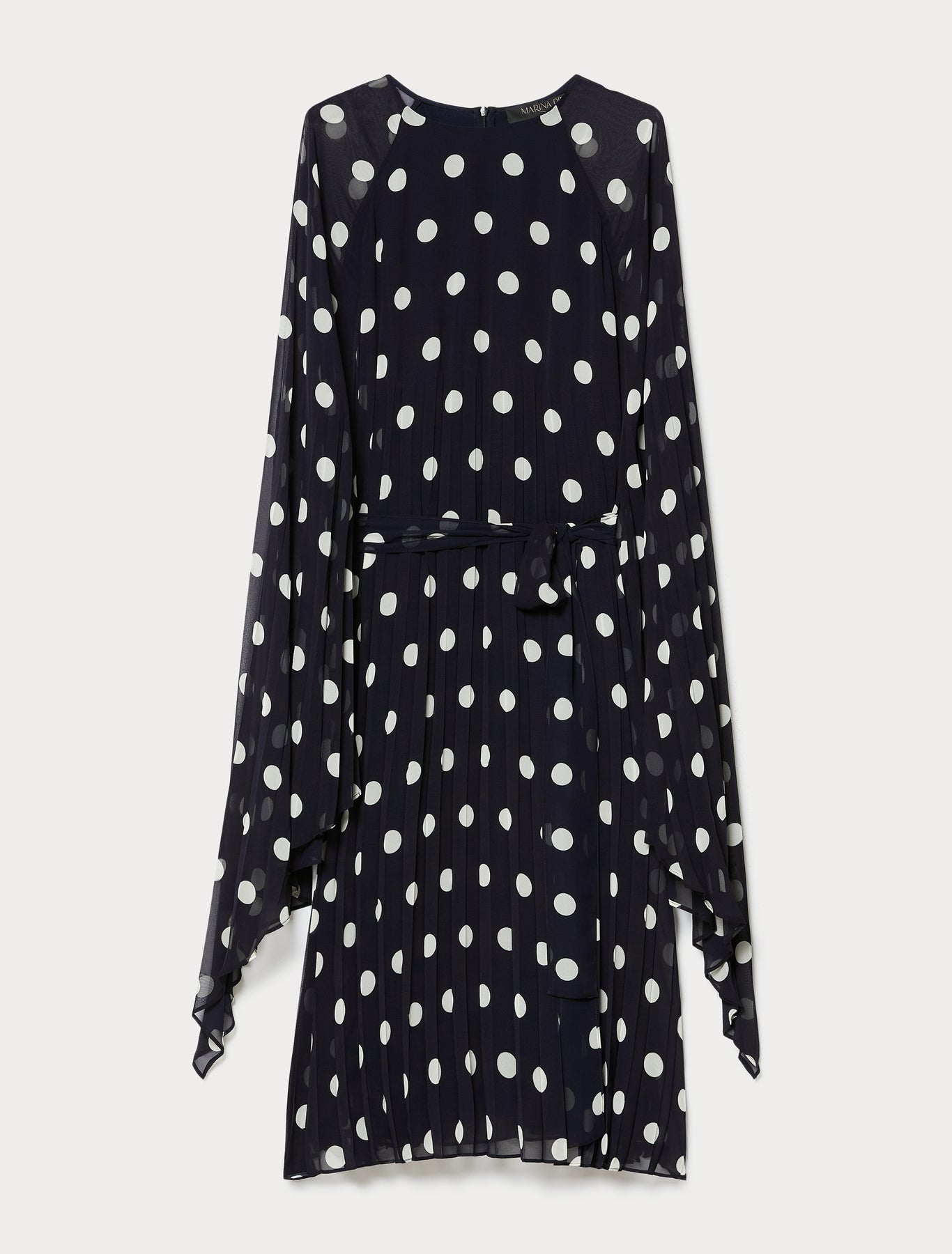 marina rinaldi polka dot georgette dress for woman