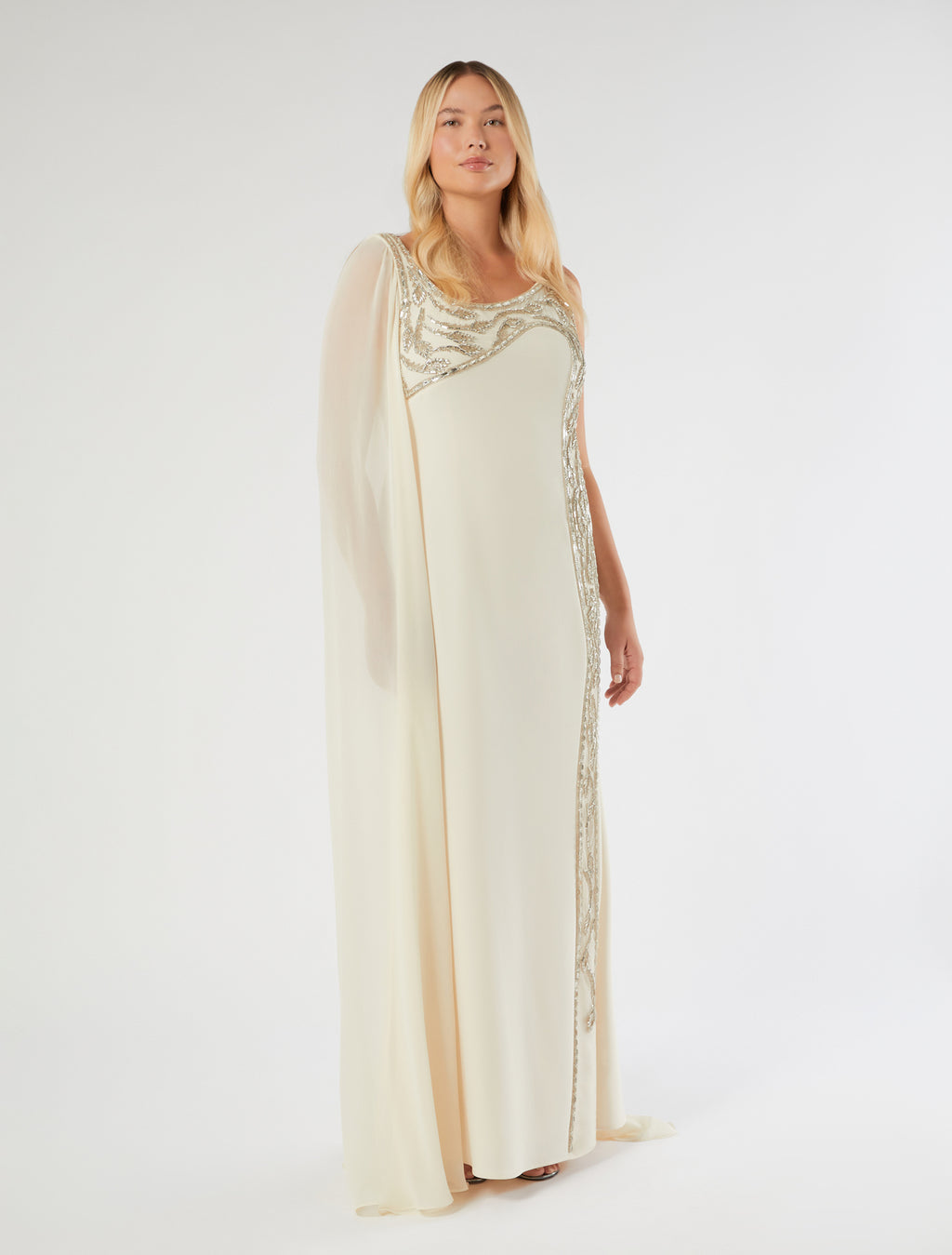marina rinaldi embroidered cady dress for woman