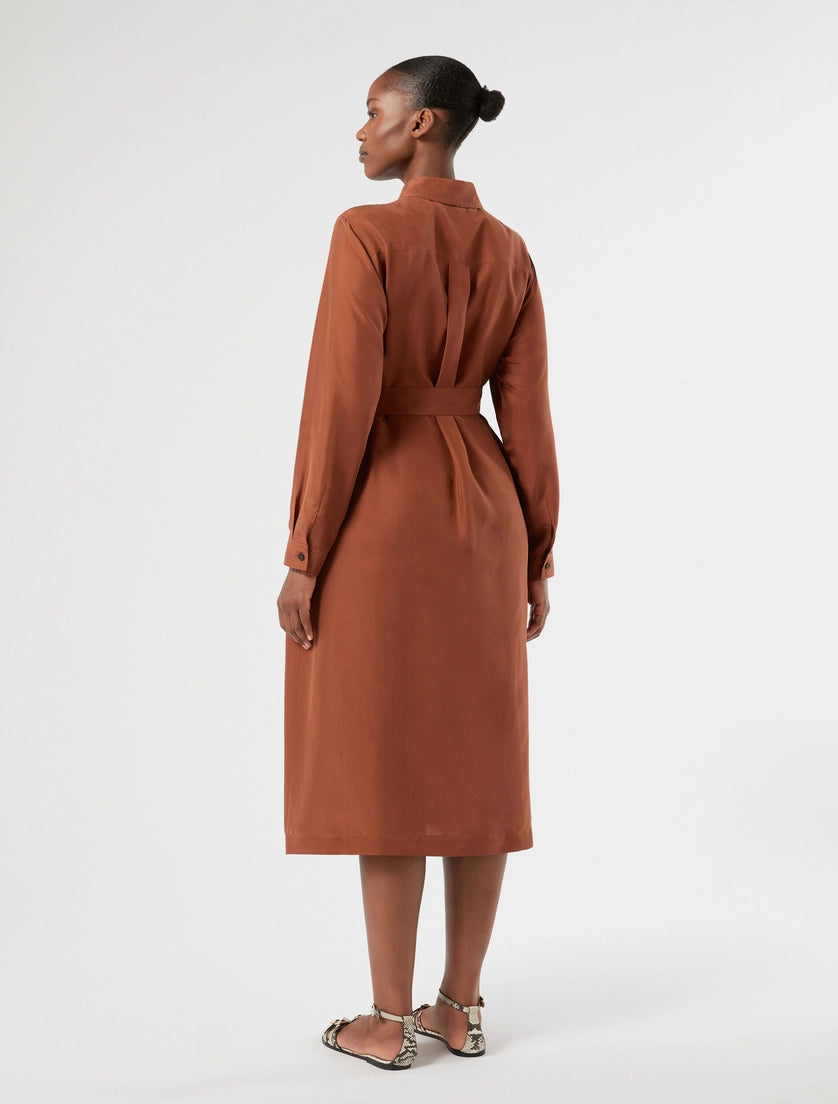 Silk Habotai shirt dress