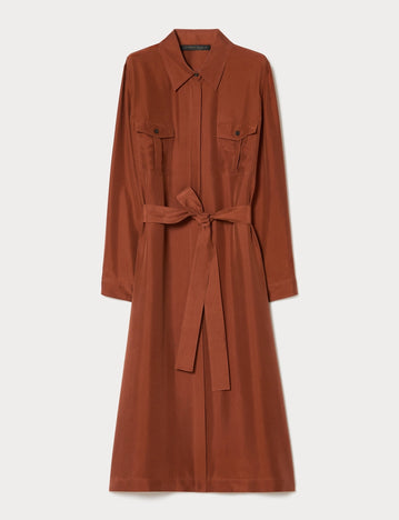 Silk Habotai shirt dress