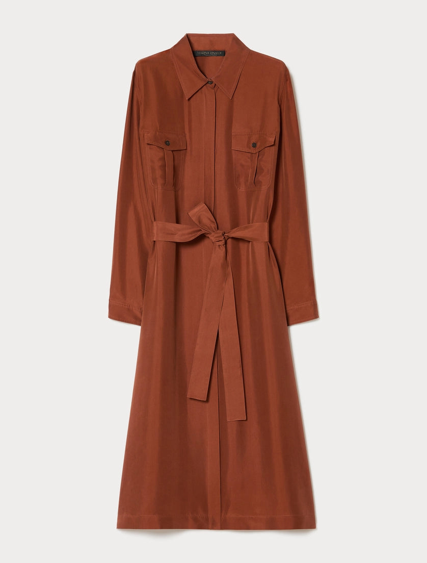Silk Habotai shirt dress