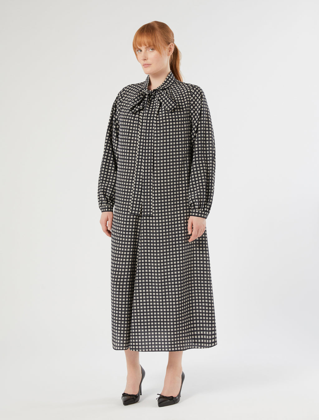 marina rinaldi silk crêpe de chine dress for woman