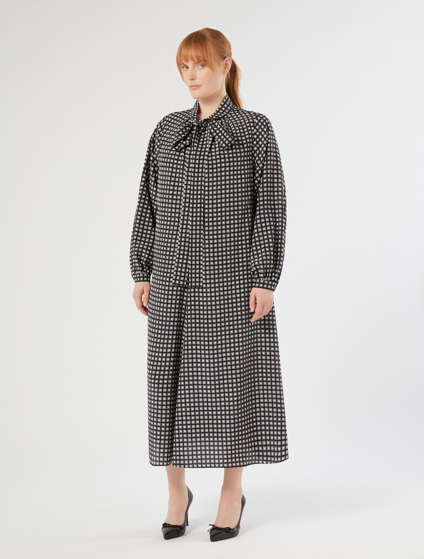 marina rinaldi silk crêpe de chine dress for woman