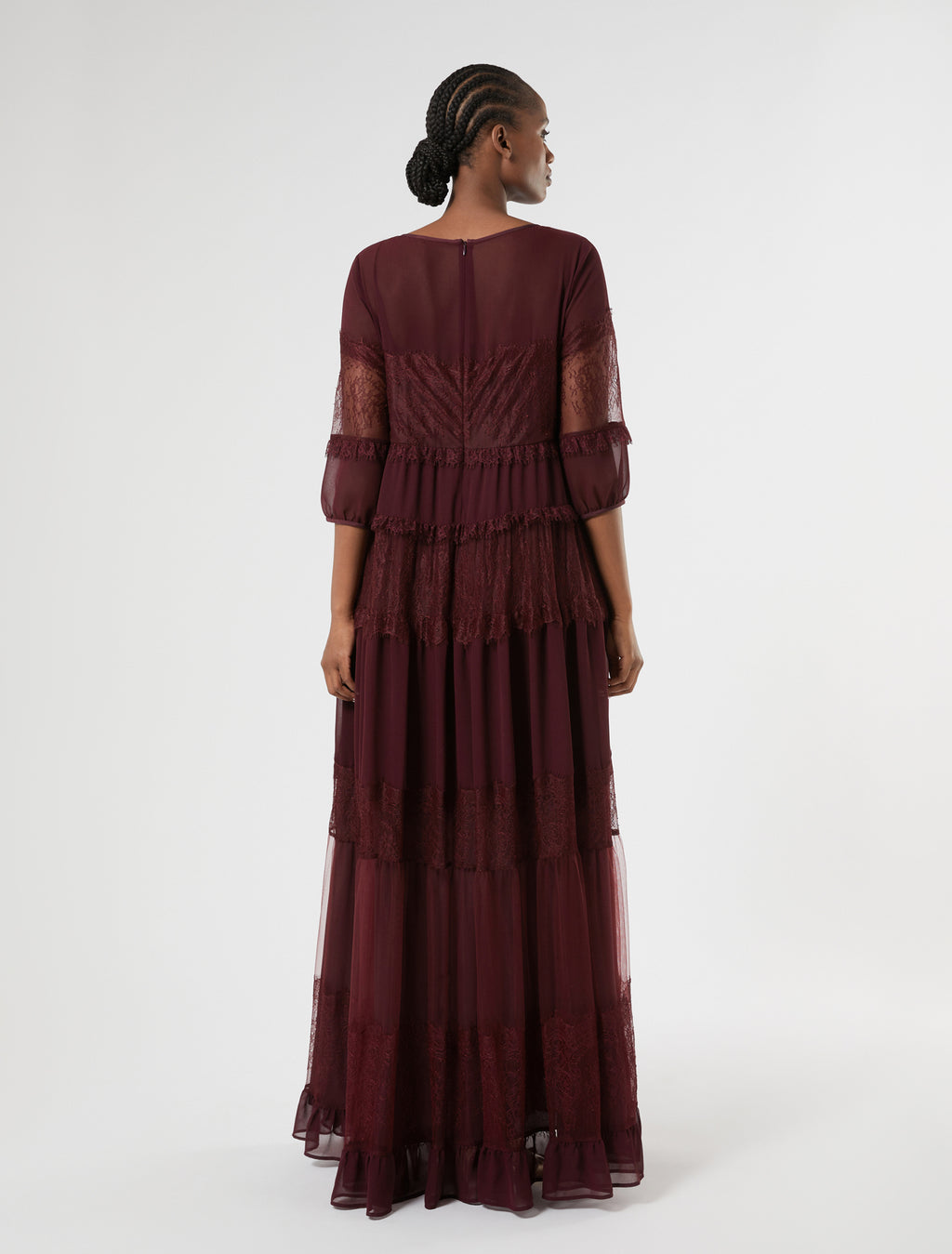 Georgette and lace dress