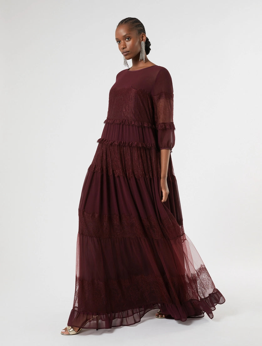 Georgette and lace dress