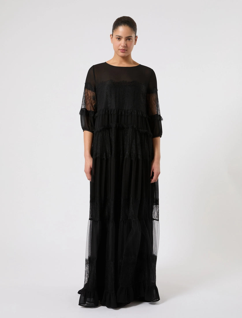 Georgette and lace dress