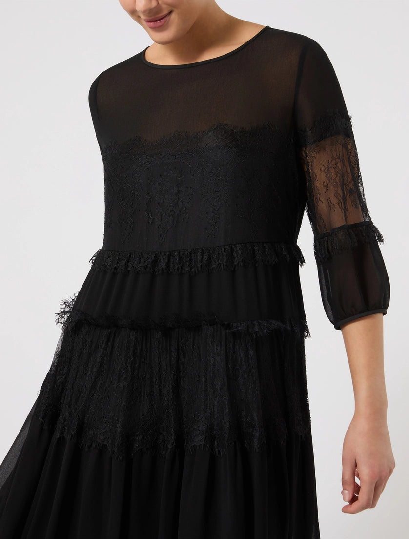 Georgette and lace dress